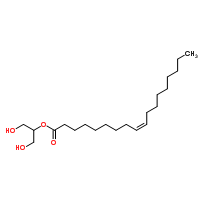37220-82-9,9-Octadecenoic acid (Z)-, ester with 1,2,3-propanetriol,Atmer 121;Atmul 84;9-Octadecenoic acid (9Z)-,esters,ester with 1,2,3-propanetriol;Priolene 6973;D 2-2245;Atmos 300;Rikemal OL 200;Monomuls 60O18;Olein;Tegomuls O;Rilanit GMO;Rilanit GDO;Arlacel 186;Rikemal OL 95;Tegin O;Tegomul O;Capmul GMO;Dur-Em 104;Glyceryl oleate;
